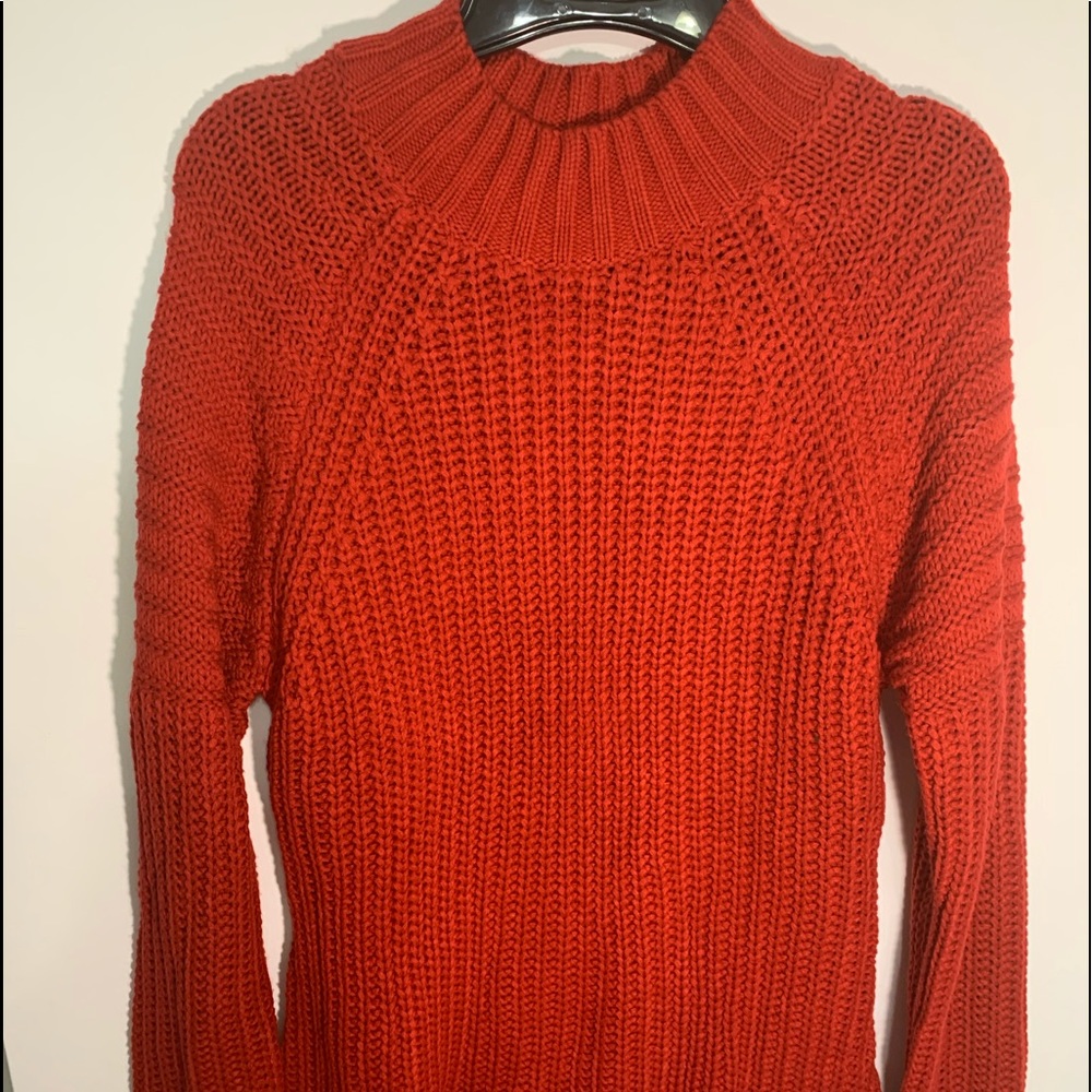 Red tunic sweater
